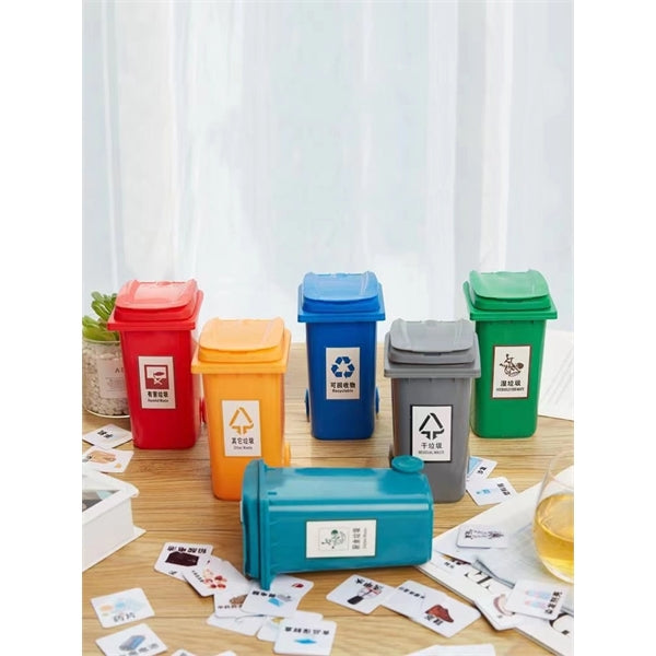 Office Mini Curbside Trash Can with Lid