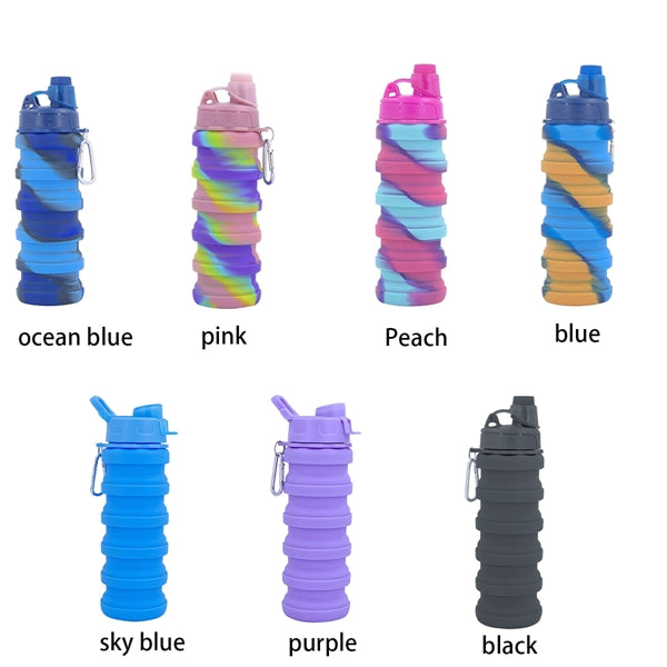 Rainbow Collapsible Sports Water Bottles