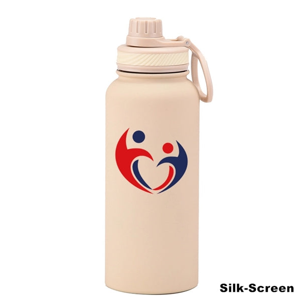 22/34 oz Insulated Stainless Steel Spout Lid Water Bottle