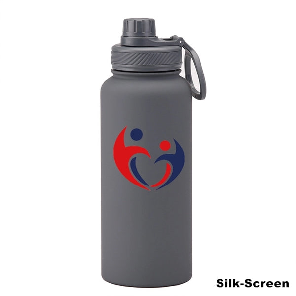 22/34 oz Insulated Stainless Steel Spout Lid Water Bottle