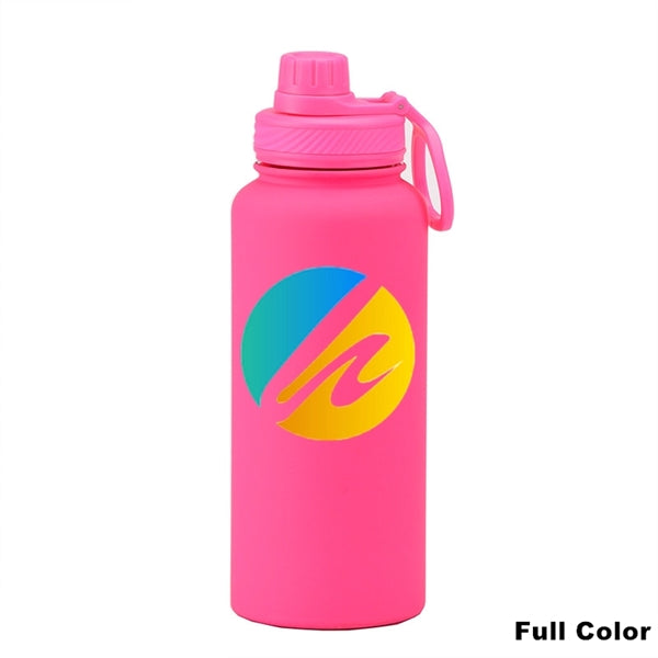22/34 oz Insulated Stainless Steel Spout Lid Water Bottle