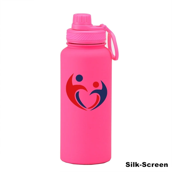 22/34 oz Insulated Stainless Steel Spout Lid Water Bottle