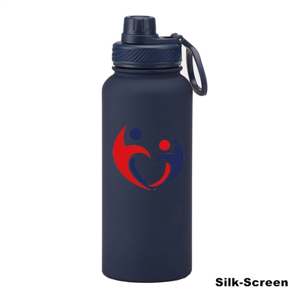 22/34 oz Insulated Stainless Steel Spout Lid Water Bottle