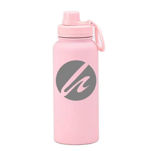 22/34 oz Insulated Stainless Steel Spout Lid Water Bottle