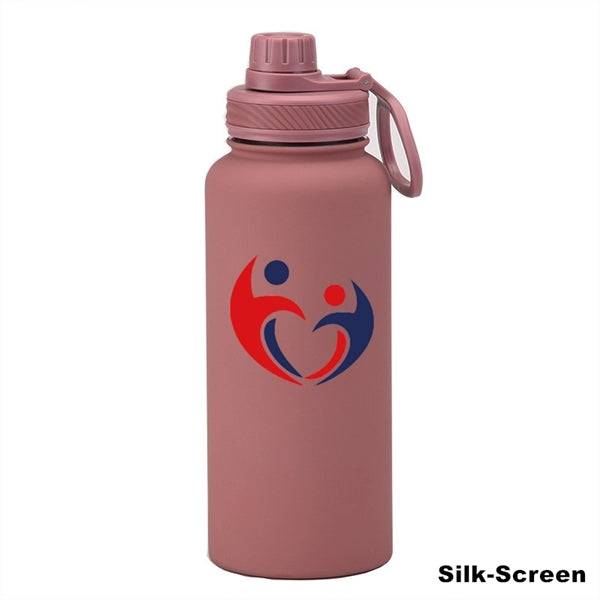 22/34 oz Insulated Stainless Steel Spout Lid Water Bottle