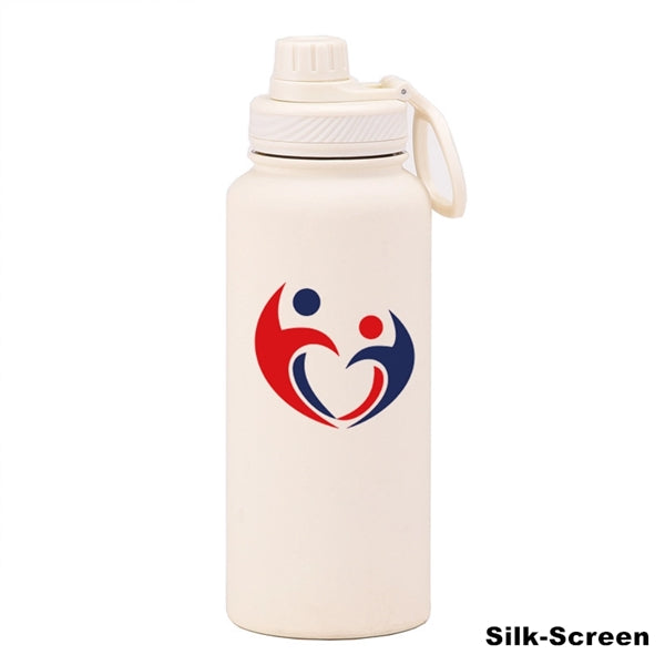 22/34 oz Insulated Stainless Steel Spout Lid Water Bottle