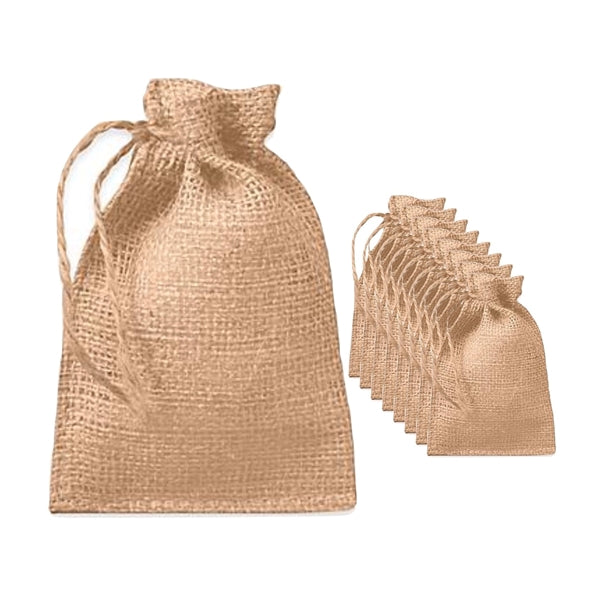 6" x 10" Jute Drawstring Bags