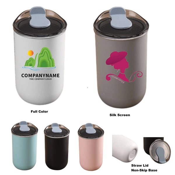 10 oz Travel Powder Coated Stainless Steel Tumbler