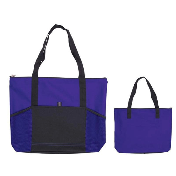 600D Polyester Jumbo Zippered Tradeshow Tote Ba