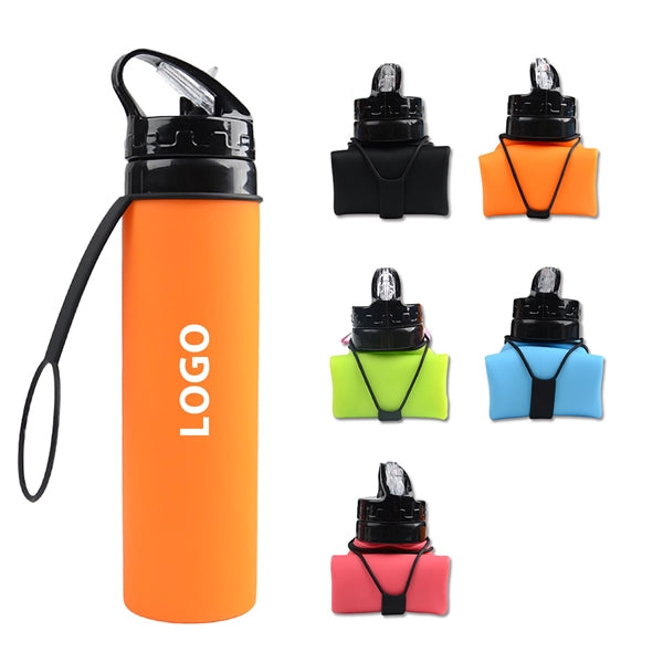 20 OZ Collapsible Silicone Water Bottle