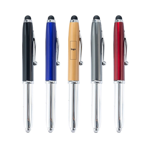 3-in-1 Multi-Tasker Stylus Pen with LED Light