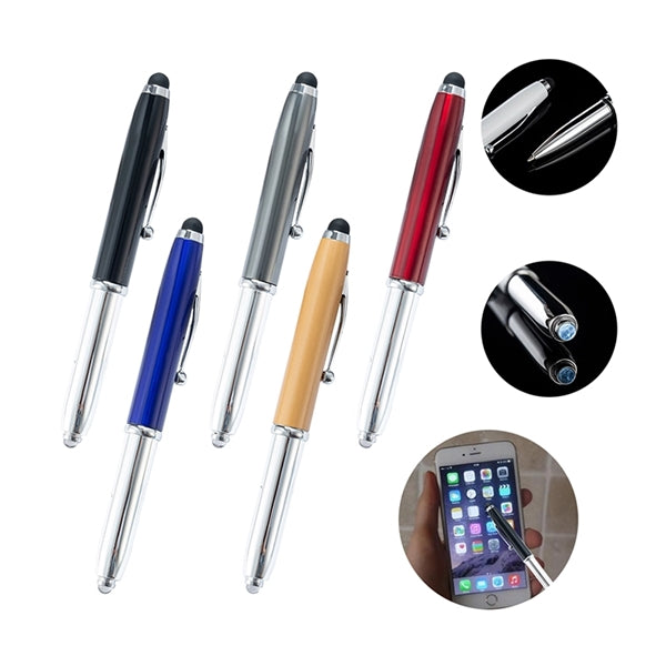 3-in-1 Multi-Tasker Stylus Pen with LED Light