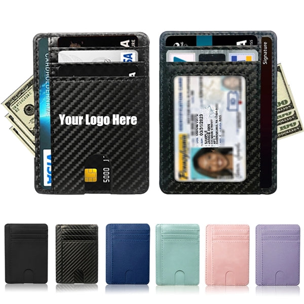 Slim Rfid Blocking Leather Card Wallet
