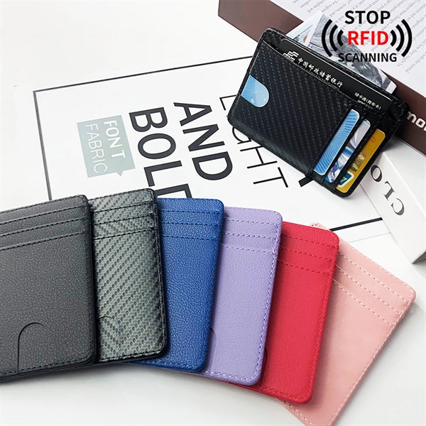 Slim Rfid Blocking Leather Card Wallet