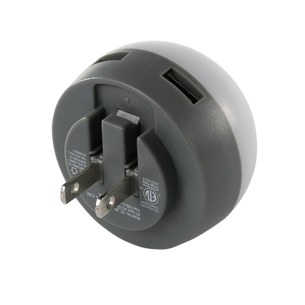 Ludlam ETL 2-Port Wall Charger Night Light