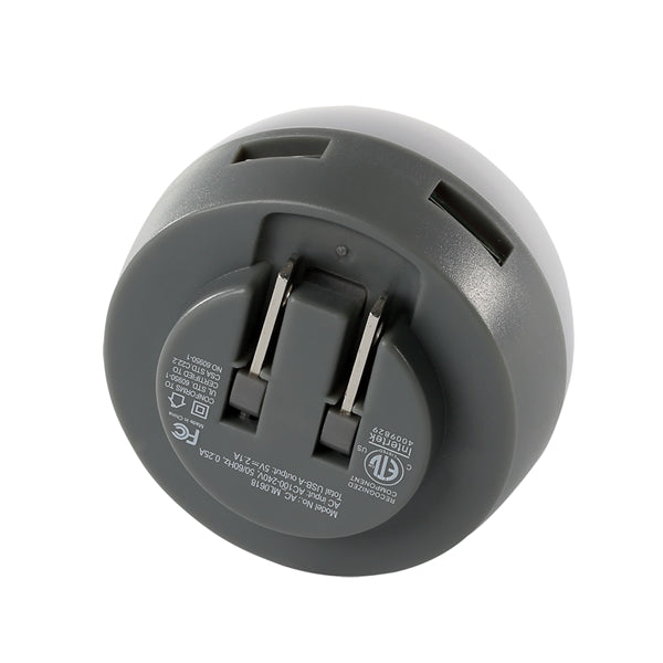 Ludlam ETL 2-Port Wall Charger Night Light
