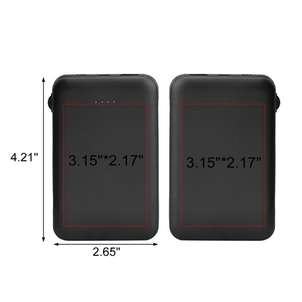 Drum 5000mAh Power Bank with Built-in Cable