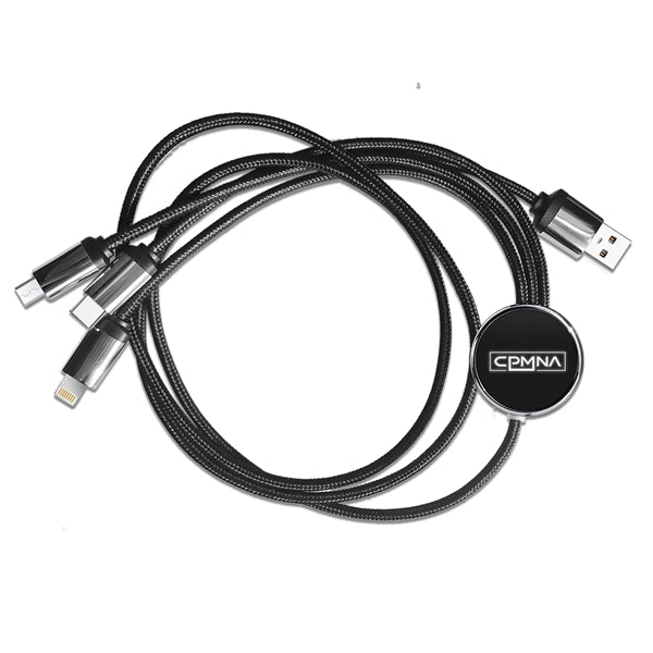 Modesto Back-lit 3-in-1 Charging Cable