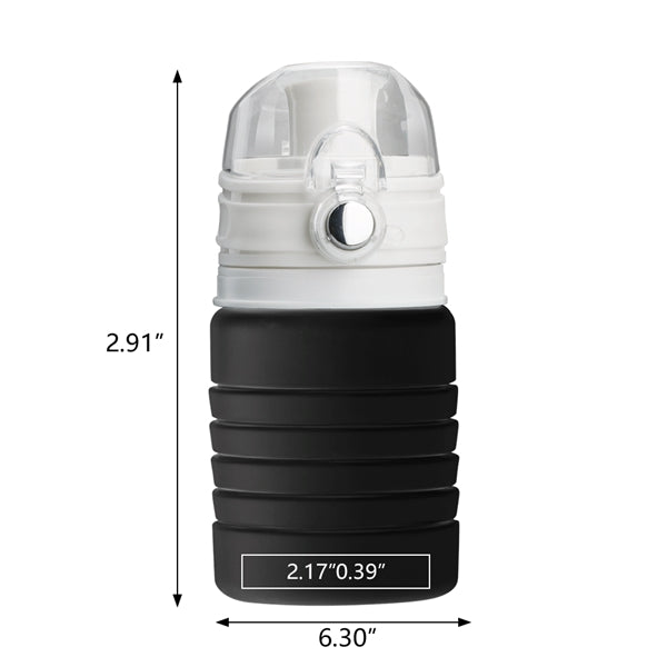 Pearch 17oz Silicone Collapsible Water Bottle