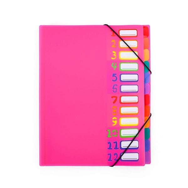 A4 Expanding File Folder With Rainbow Lining