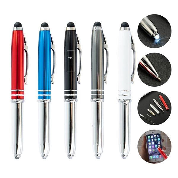 3-in-1 Stylus Pen with LED Light