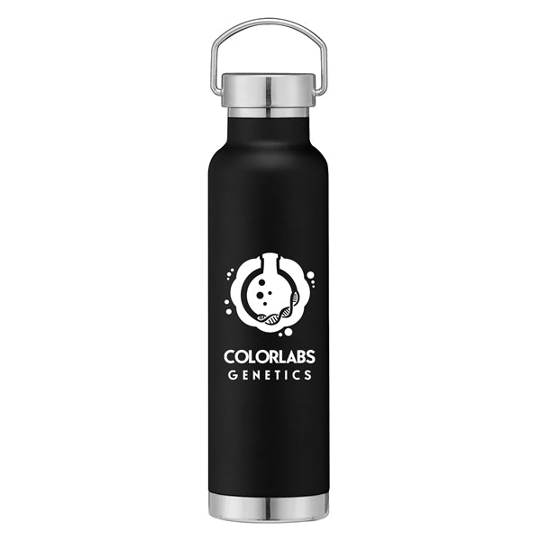 22 oz. Double Wall Stainless Steel Bottle w/Lid - Silkscreen