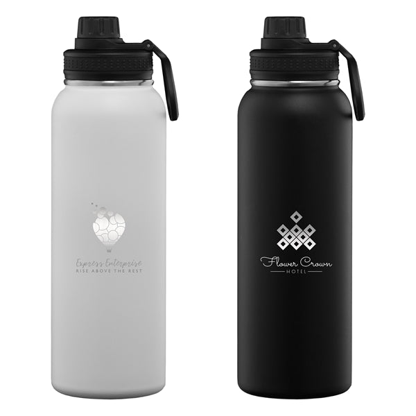40 oz. Stainless Steel Double Wall Water Bottle - Laser