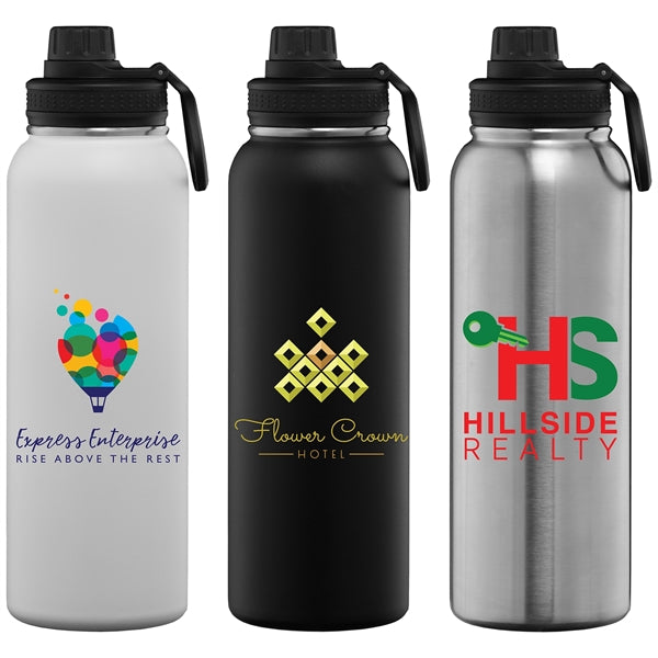 40 oz. Stainless Steel Double Wall Water Bottle - ColorJet