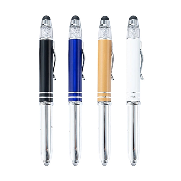 3-in-1 Custom Printed Stylus Pen with LED Light