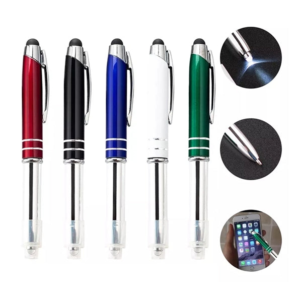 3-in-1 Stylus Pen with LED Flashlight
