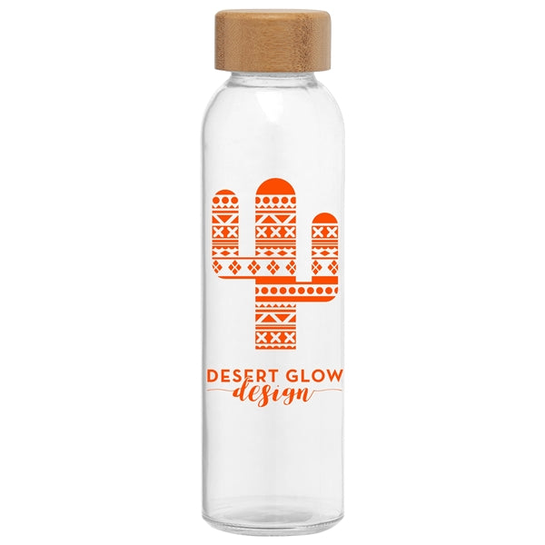 Alpine - 17 oz. Glass Bottle with Bamboo Lid