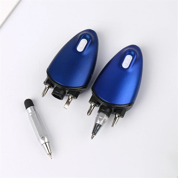 4 In 1 Flashlight Screwdriver Stylus Ballpoint Pen Keychain