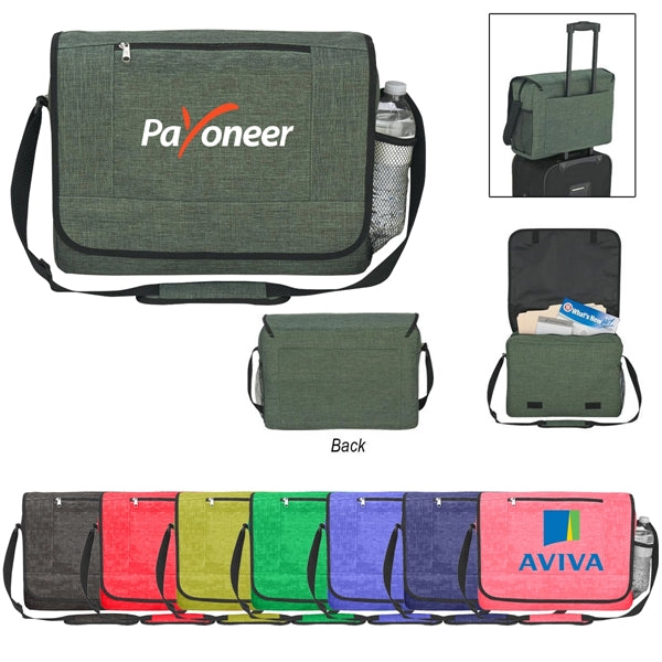 Heathered Polycanvas Travel Messenger Bag