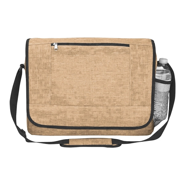 Heathered Polycanvas Travel Messenger Bag