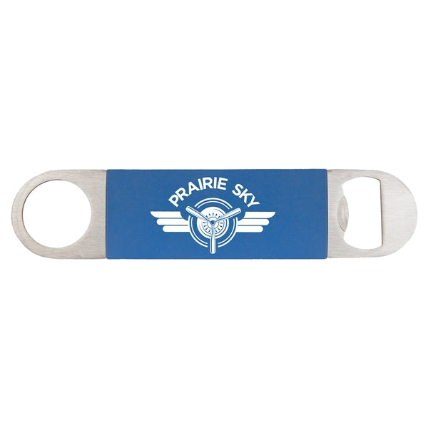 Blue Silicone & Stainless Steel Bottle Opener