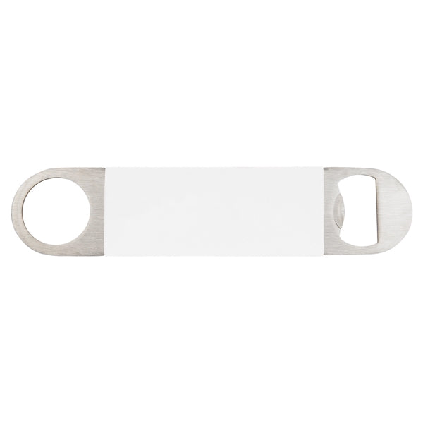 White Silicone & Stainless Steel Bottle Opener