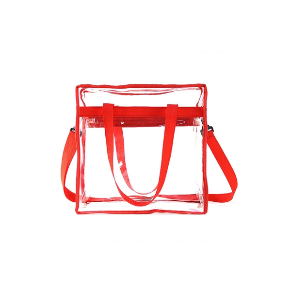 Transparent Zippered Tote Bag