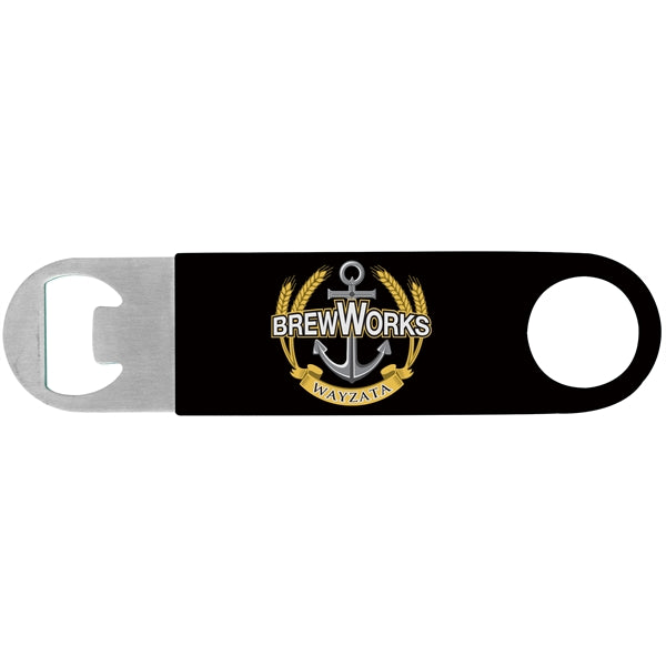Black Vinyl Grip Bottle Opener