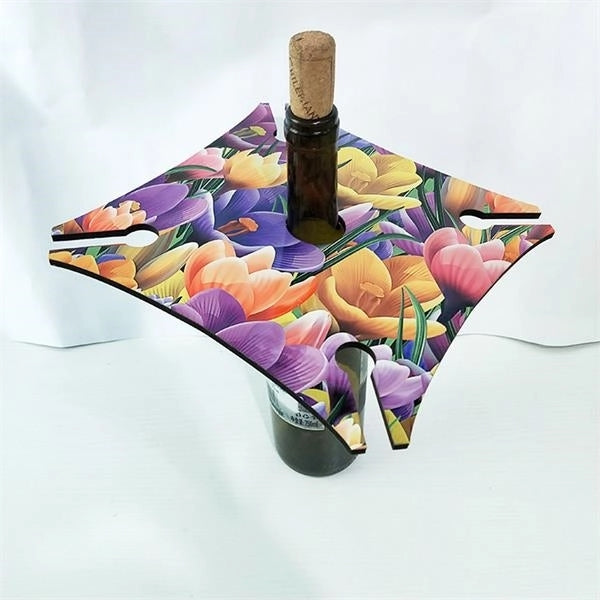 Sublimation DIY Wooden MDF Wine Caddy Glass Holder