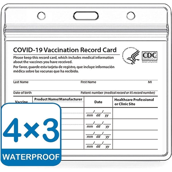 4 X 3 Inches Clear Waterproof Soft ID Card Badge Holder