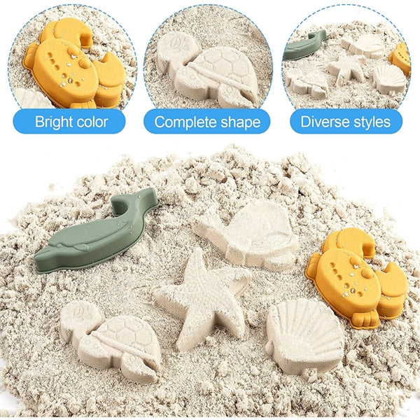 8Pcs Silicone Beach Toys Set For Kids