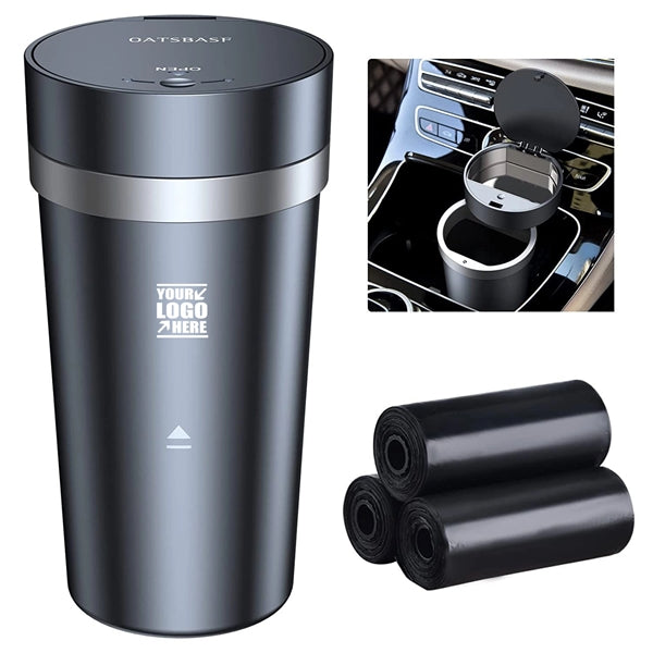 2 In 1 Car Ashtray Cup Holder Trash Can With Bags