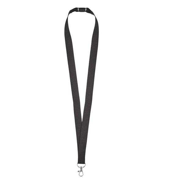 Lanyard with Metal Lobster Clip and Safety Clip-3/4"W x 35"