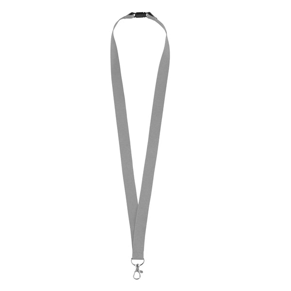 Lanyard with Metal Lobster Clip and Safety Clip-3/4"W x 35"