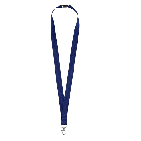 Lanyard with Metal Lobster Clip and Safety Clip-3/4"W x 35"