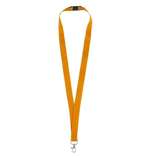 Lanyard with Metal Lobster Clip and Safety Clip-3/4"W x 35"