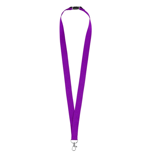 Lanyard with Metal Lobster Clip and Safety Clip-3/4"W x 35"