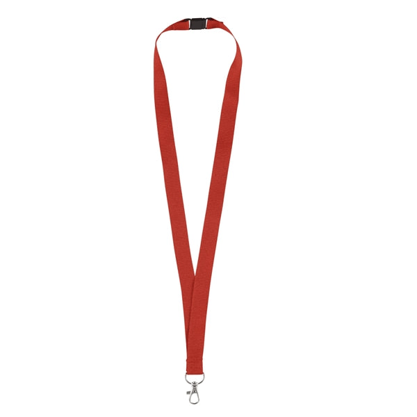 Lanyard with Metal Lobster Clip and Safety Clip-3/4"W x 35"