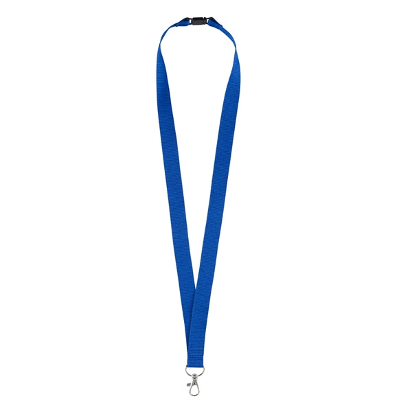 Lanyard with Metal Lobster Clip and Safety Clip-3/4"W x 35"