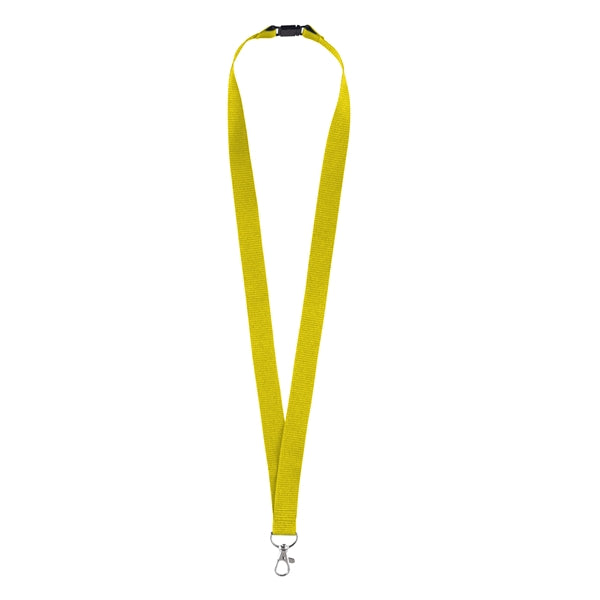 Lanyard with Metal Lobster Clip and Safety Clip-3/4"W x 35"